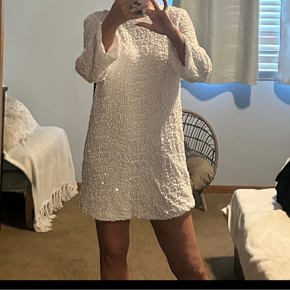 Elegant White Asymmetrical Dress